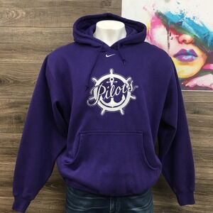Vintage Nike Center Swoosh Hoodie Pullover Sweatshirt Size Large Y2K Travis Scot